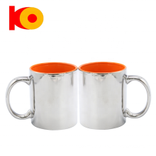 Mirror personalizado Gold Sliver 11 oz Tazas de café impresas personalizadas con electrochas